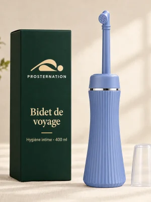 bidet-voyage-boite Bidet de voyage bleu et sa boîte Prosternation