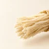 Gros plan sur les fibres naturelles d'un siwak mâchonné