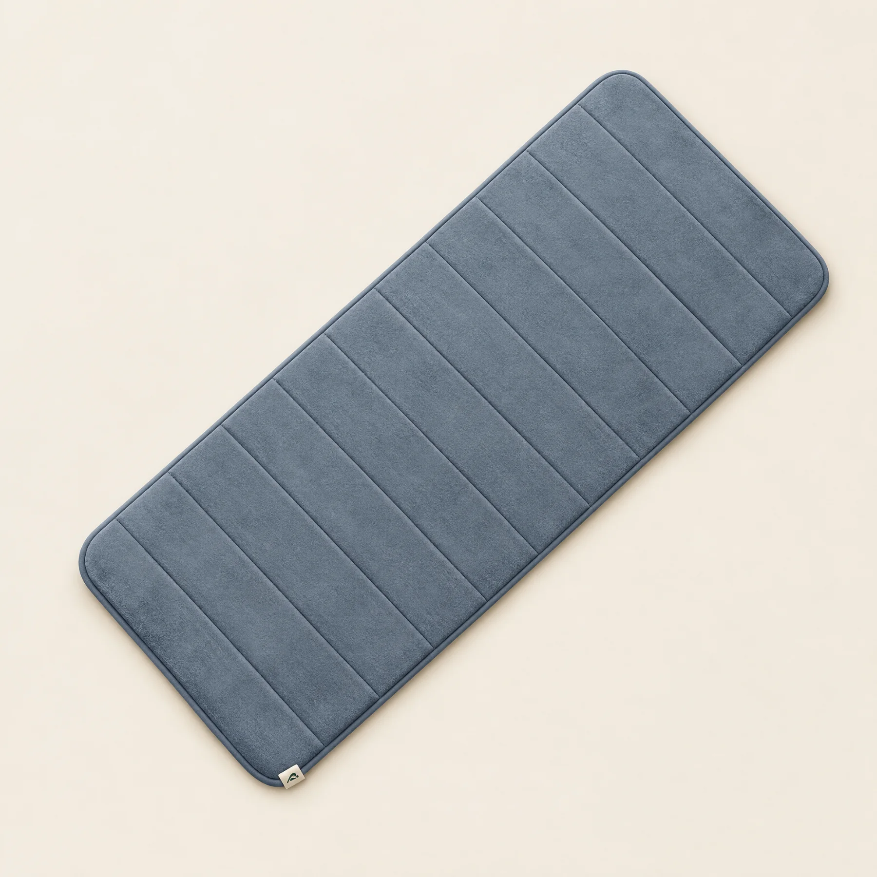 Tapis de prière uni bleu grisé 110 x 60 cm